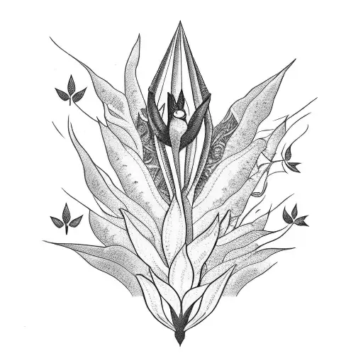 Ace Card Spades With Bird Of Paradise Flower