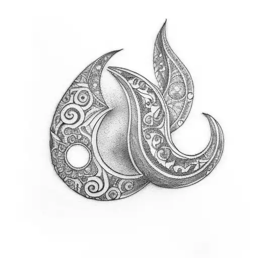 Design A Tattoo Featuring A Crescent Moon With Realistic And Intricate Details
