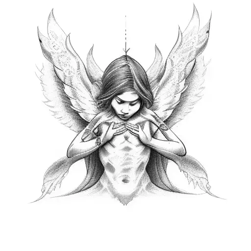 Angel Y Demonio Abrazo O Beso