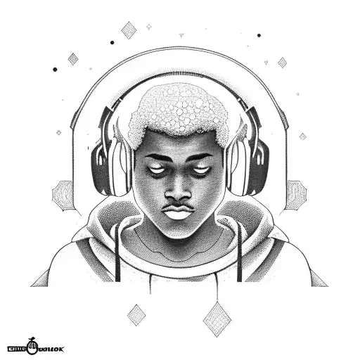 A Dark-skinned Boy Isolates Himself From Society And Listens To Good Music