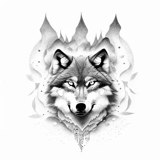 Combination Of Wolf And Wind