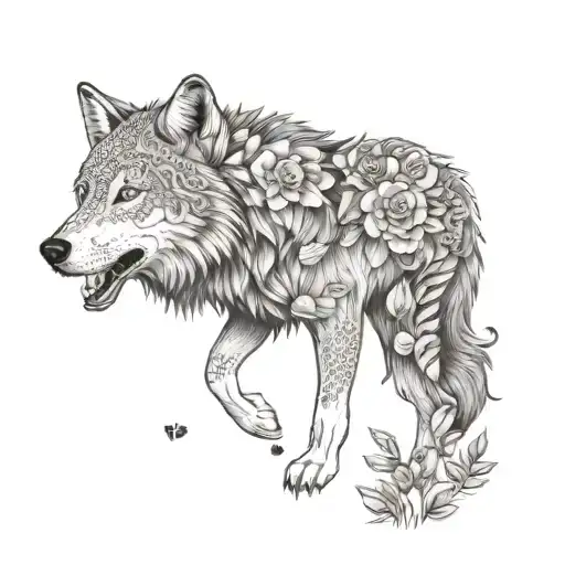 Flower With A Wolf