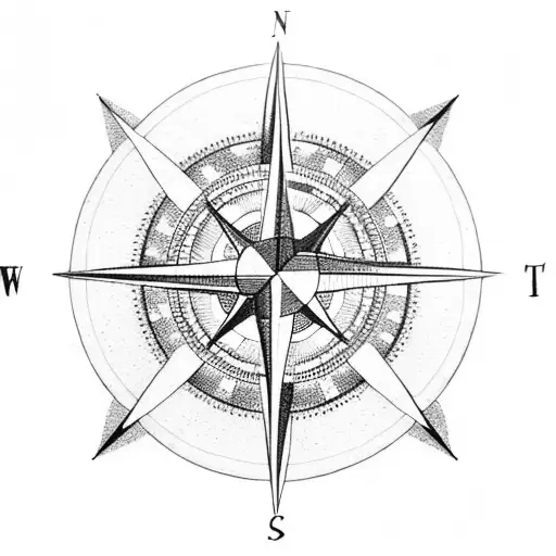 Compass With Ships