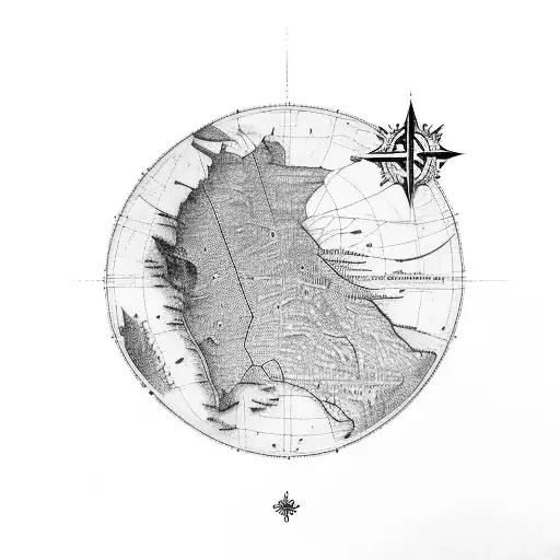 Israel Map With David Star