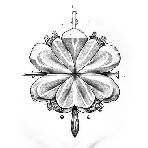 Four Leaf Clover With Semi Colan