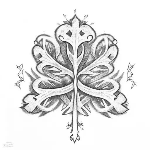 Shamrock And Thistle Tied Together On Fire