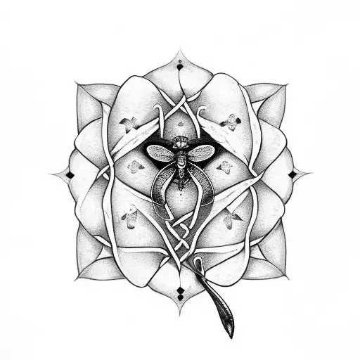 Celtic Rose With Dragonfly