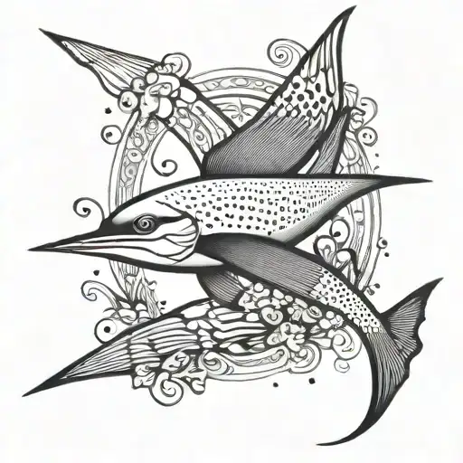 Swordfish And Dove Looking