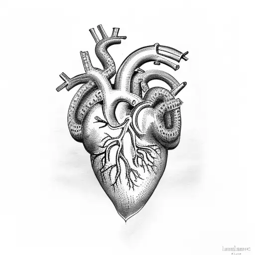 Anatomical Heart With Snake