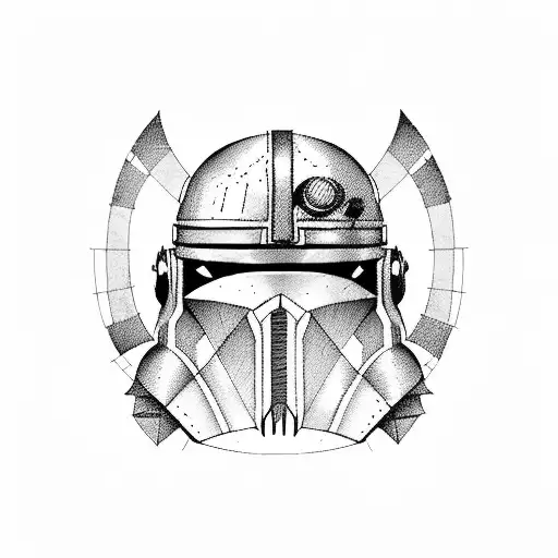 Old School Persian Cat With Mandalorian Helmet Of Star Wars