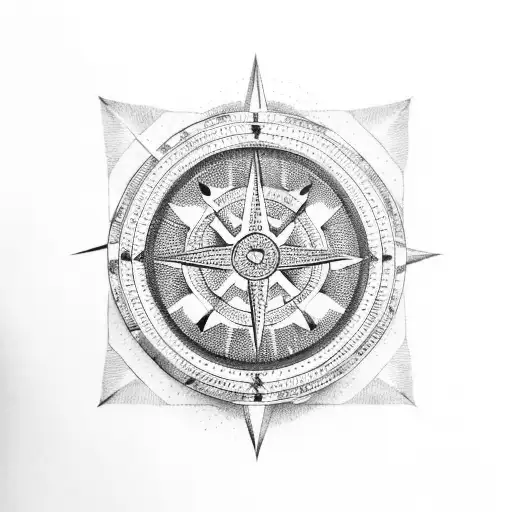 Turlte With Compass Symbol