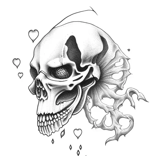 Grim Reaper Holding Bleeding Heart