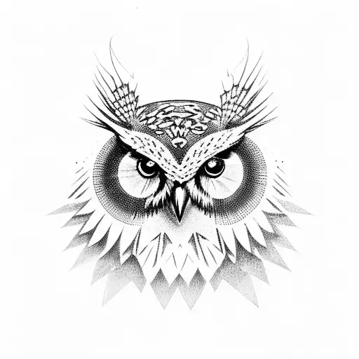 Owl With Keep Strong Around It