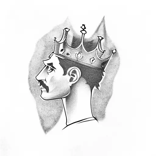 King Chess Piece With Weed Leaf Behind