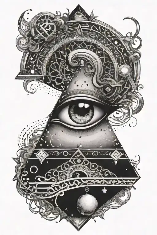 The Eye Of Ra In A Diamond With A Reference To The Moon And The Number 21