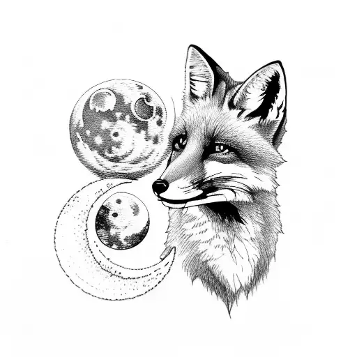 Fox With A Lunar Moon