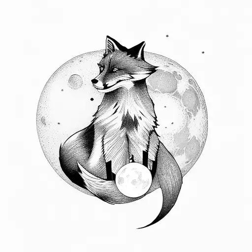 Fox Tail With A Lunar Moon