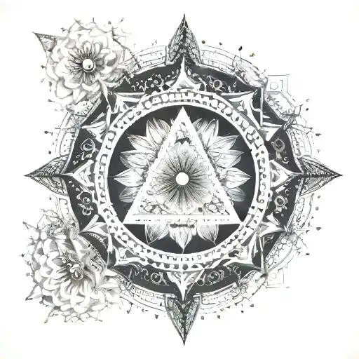 An Intricate Mandala Design Incorporating Symbols Of Travel