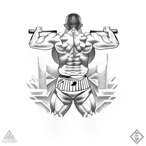 A Puerto Rican Weight Lifter With Greek Warrior Motifs Representing Recovery From Addiction