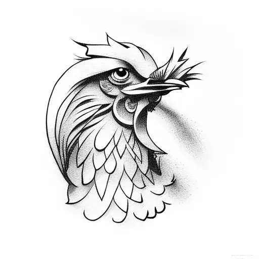 Cartoon Chicken With Gun