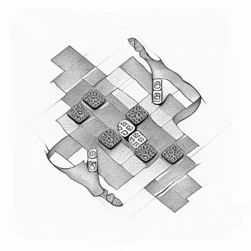 Dominoes Cascading In A Line
