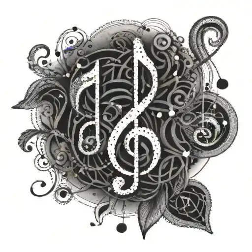 Music Notes Intertwined