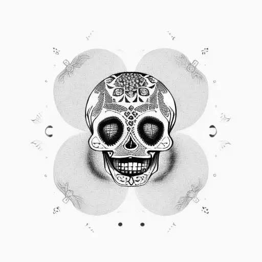 Mandala With Day Of The Dead Skull