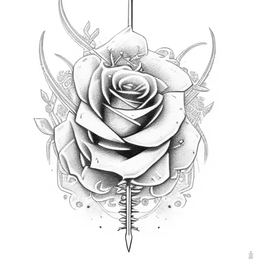 Delicated Sword With Flowers