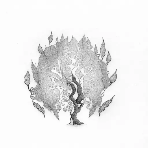 Willow Tree With Ivy Leaves