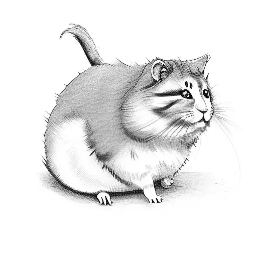 Hamster And A Cat Playing Videogames