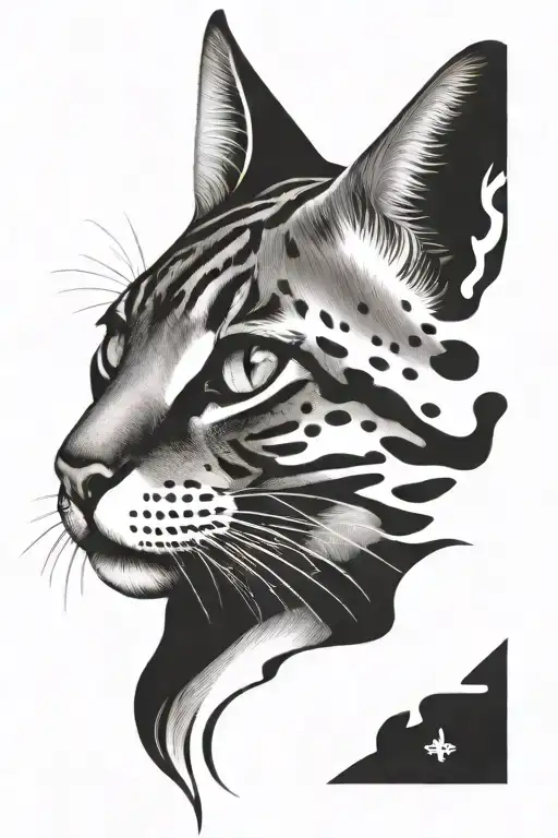 Face Of Bengal Cat
