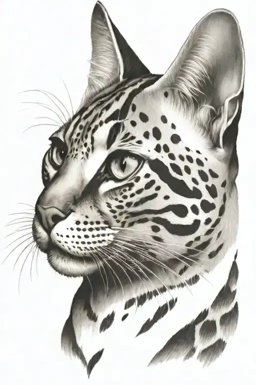 Face Of Bengal Cat