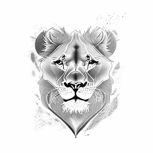 Right Arm Full Sleeve Tattoo - Lioness With Two Boy Lion Cubs