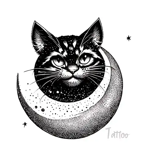 Friendly Cheshire Cat As The Moon