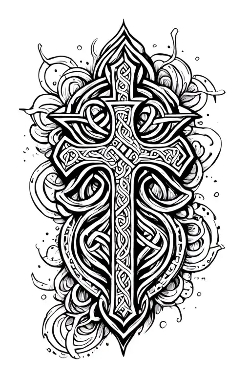 Cross With Celtic Pattern
