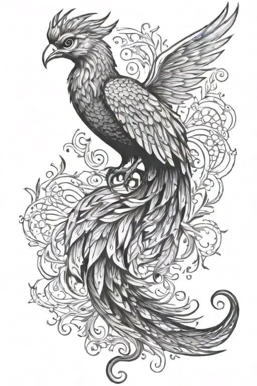 Phoenix With Long Tail