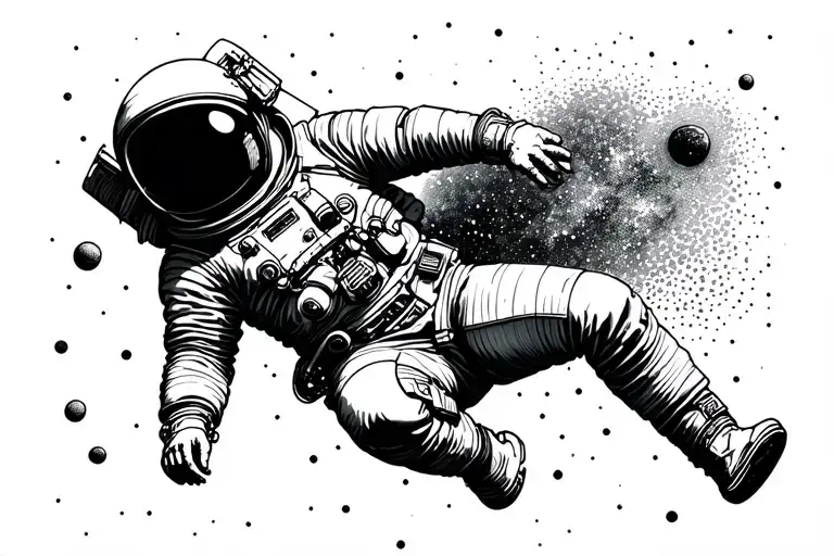 Astronaut Floating In Space