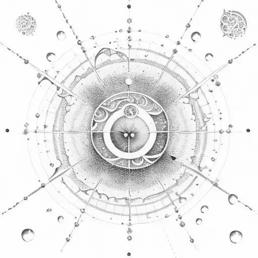 An Intricate Pisces Constellation With Water Droplets