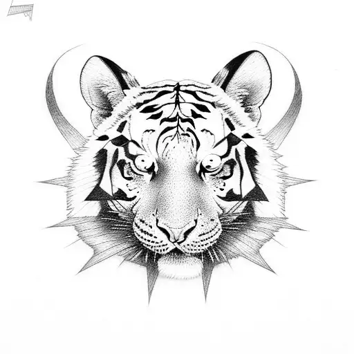 Sugar Candy Skull Tiger