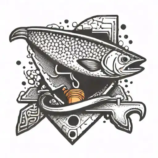 A Bricklayer's Trowel Morphing Into A Fishing Hook