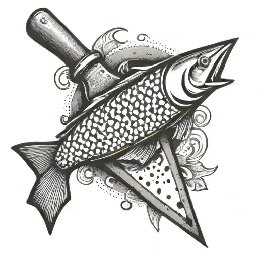 A Bricklayer's Trowel Morphing Into A Fishing Hook