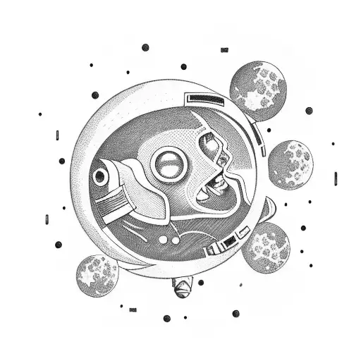 Astronaut Jumping In The Moon