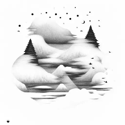 Clouds Whit A Sea And Forest