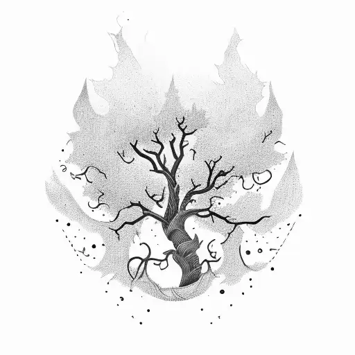 Half Alive And Half Dead Tree