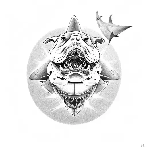 Bulldog With Shark Fin