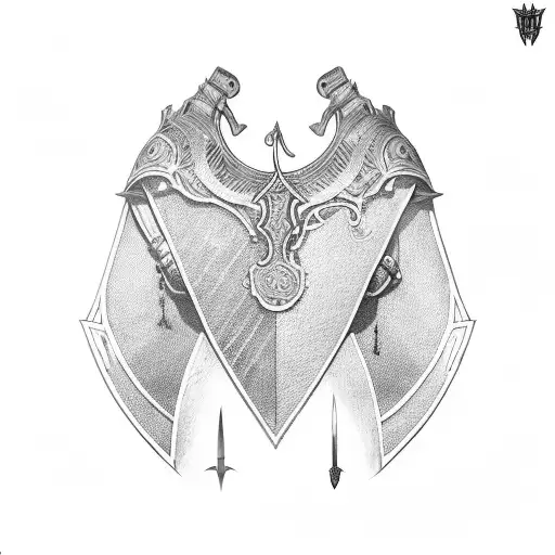 A Shoulder Pad Made Of Sword Blades