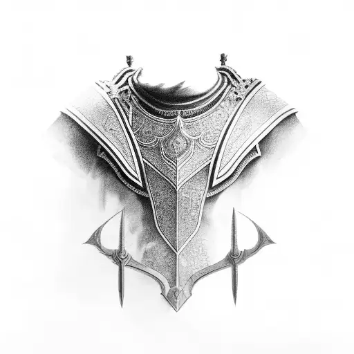 A Shoulder Pad Made Of Sword Blades