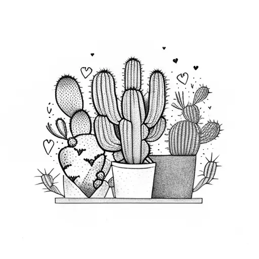 Potted Cactus That Represents Love For My Wife
