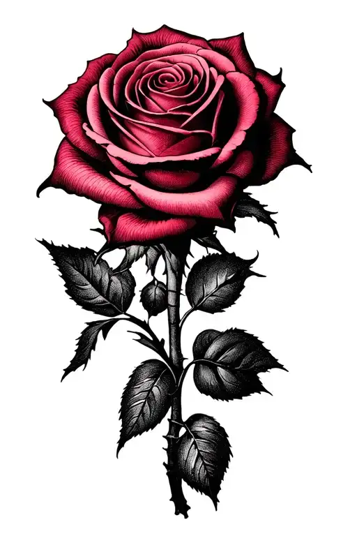 Rose Tattoo With Love Letter Written