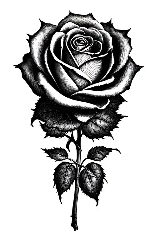 Rose Tattoo With Love Letter Written